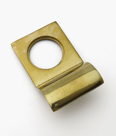 Unlacquered Polished Brass Mission Rim Cylinder Pull