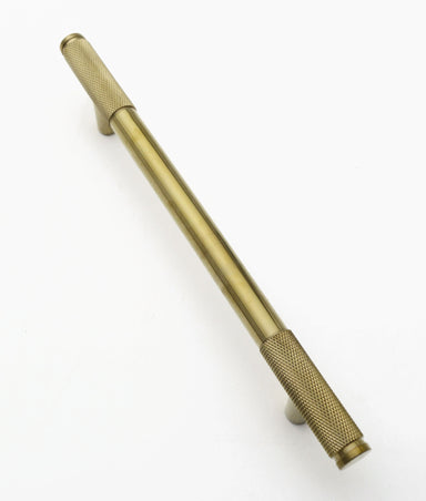 Unlacquered Polished Brass Banff Part Knurled Cabinet Pull Handle