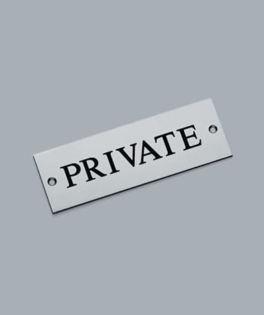 Engraved Private Sign
