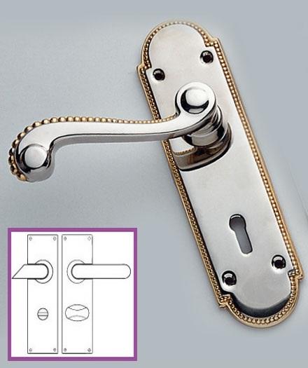 Perland Beaded Lever on Plate (Nickel/Gold)