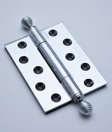 Concealed Bearing Reeded Balloon Finial CE Fire Hinge