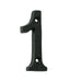 Black Wrought Iron Numeral 1, Front Fix