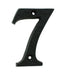 Black Wrought Iron Numeral 7, Front Fix