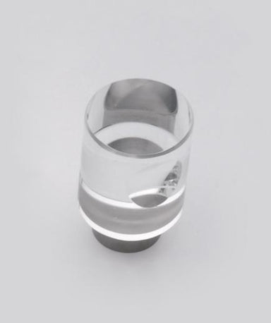 Cylindrical Clear Glass Knob on 10mm Stem