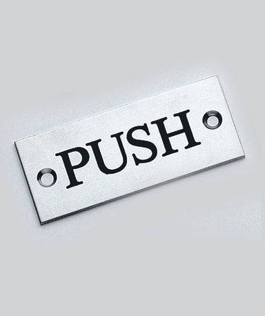 Engraved Push Sign
