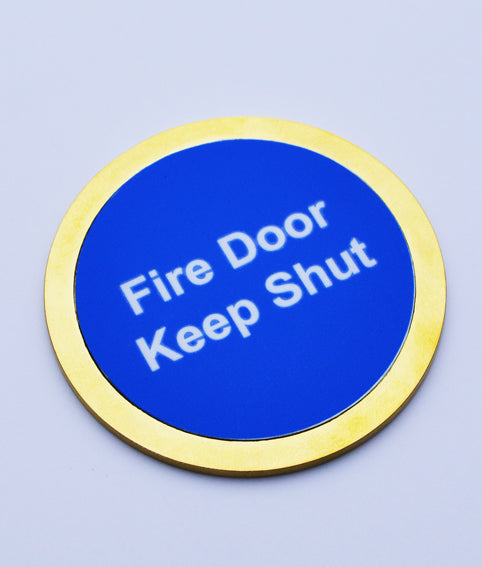 Fire Door Keep Shut Concealed Fix Solid Brass Disc