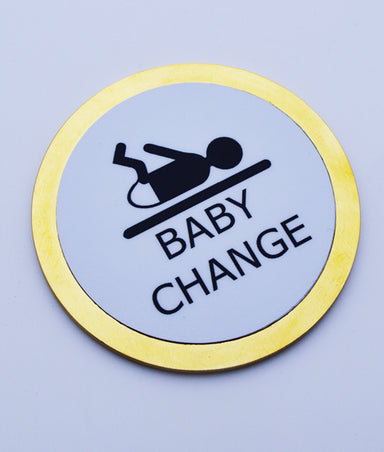 Symbol Baby Change Concealed Fix Solid Brass Disc