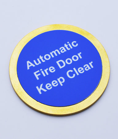 Automatic Fire Door Keep Clear Concealed Fix Solid Brass Disc