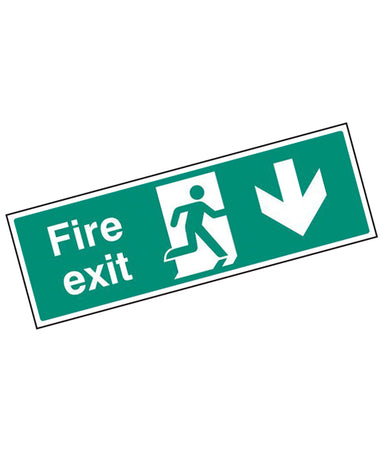Fire Exit Man Running Arrow Down