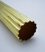 Reeded Solid Brass Tube 2 Metre Length