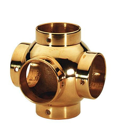 Solid Brass Side Outlet Ball Cross