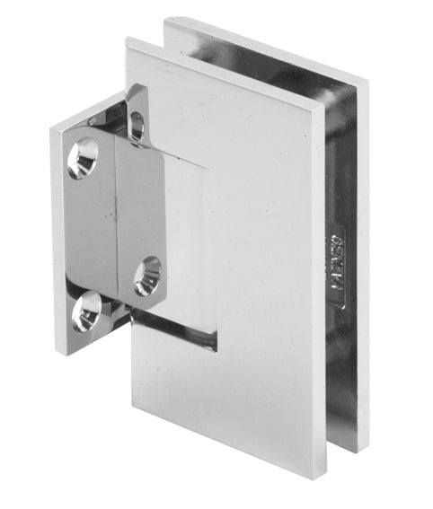 Square Edge Wall to Glass Shower Hinge on Short Back Plate
