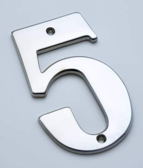 Bodoni Numerals, Front Fix 89mm — A&H Brass