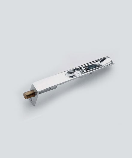 Solid Brass Flush Bolt Door Lock – Satin Chrome Finish Lever Action Slide Bolt
