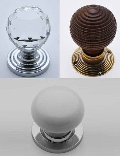 Wood, Crystal/ Glass & Porcelain Mortice Knobs