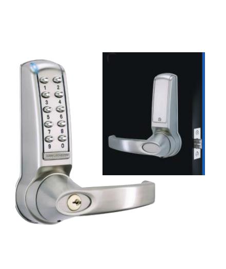 External Key Code Lock Heavy Duty Electronic Code Lock with Lever — A&H Brass