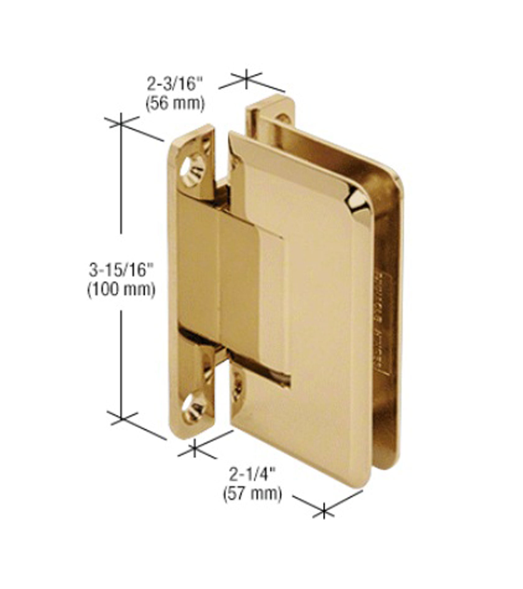Wall to Glass Shower Hinge to suit 10-12mm Glass