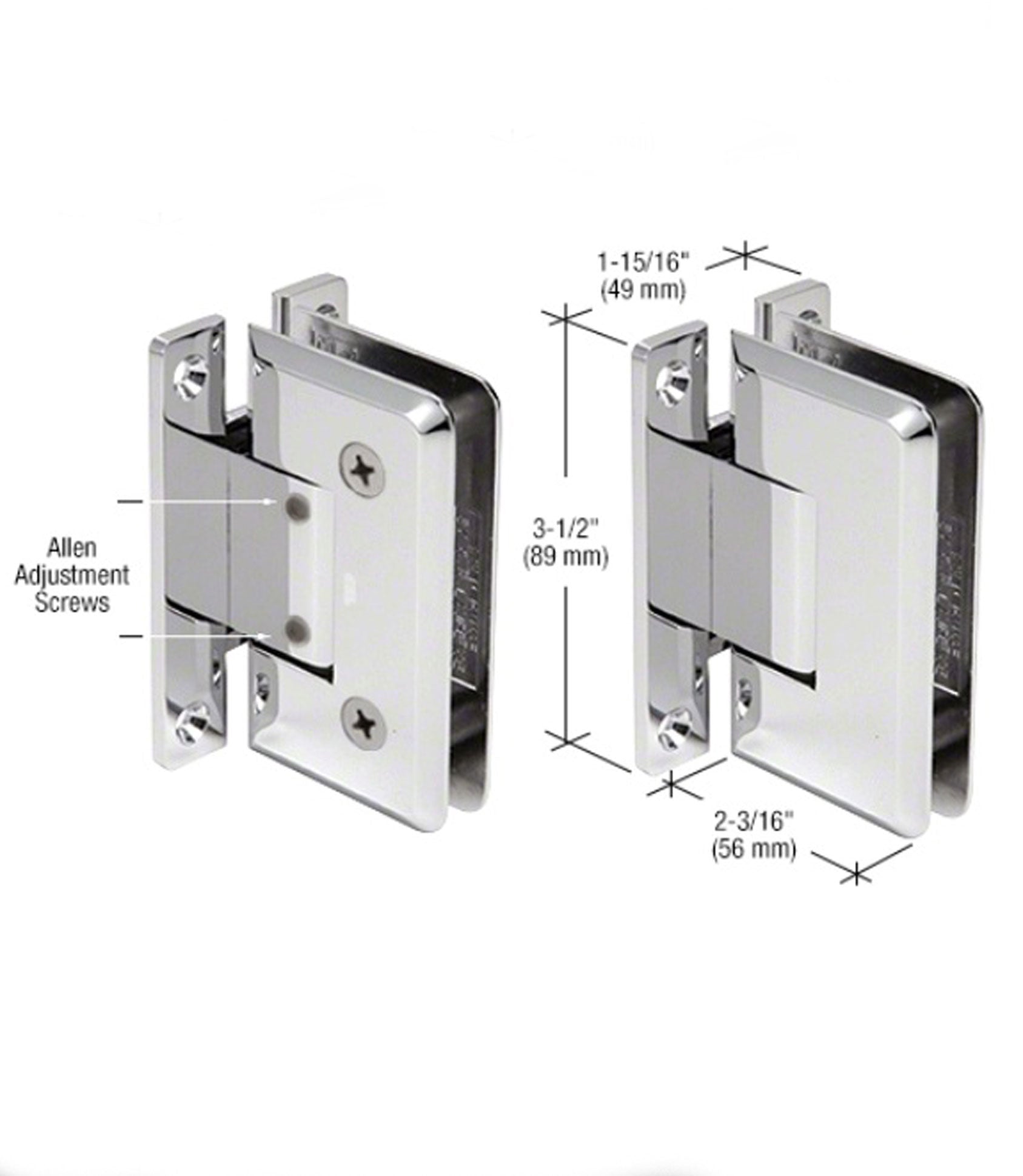 Wall to Glass Adjustable Shower Hinge