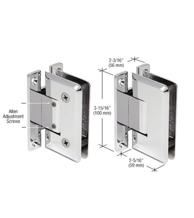 Wall to Glass Adjustable Shower  Hinge to suit 10-12mm Glass