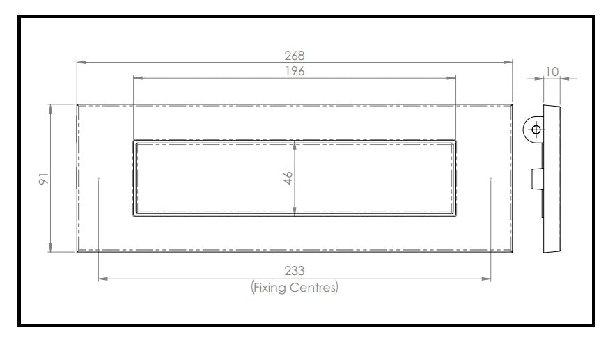 Black Wrought Iron Letter Plate