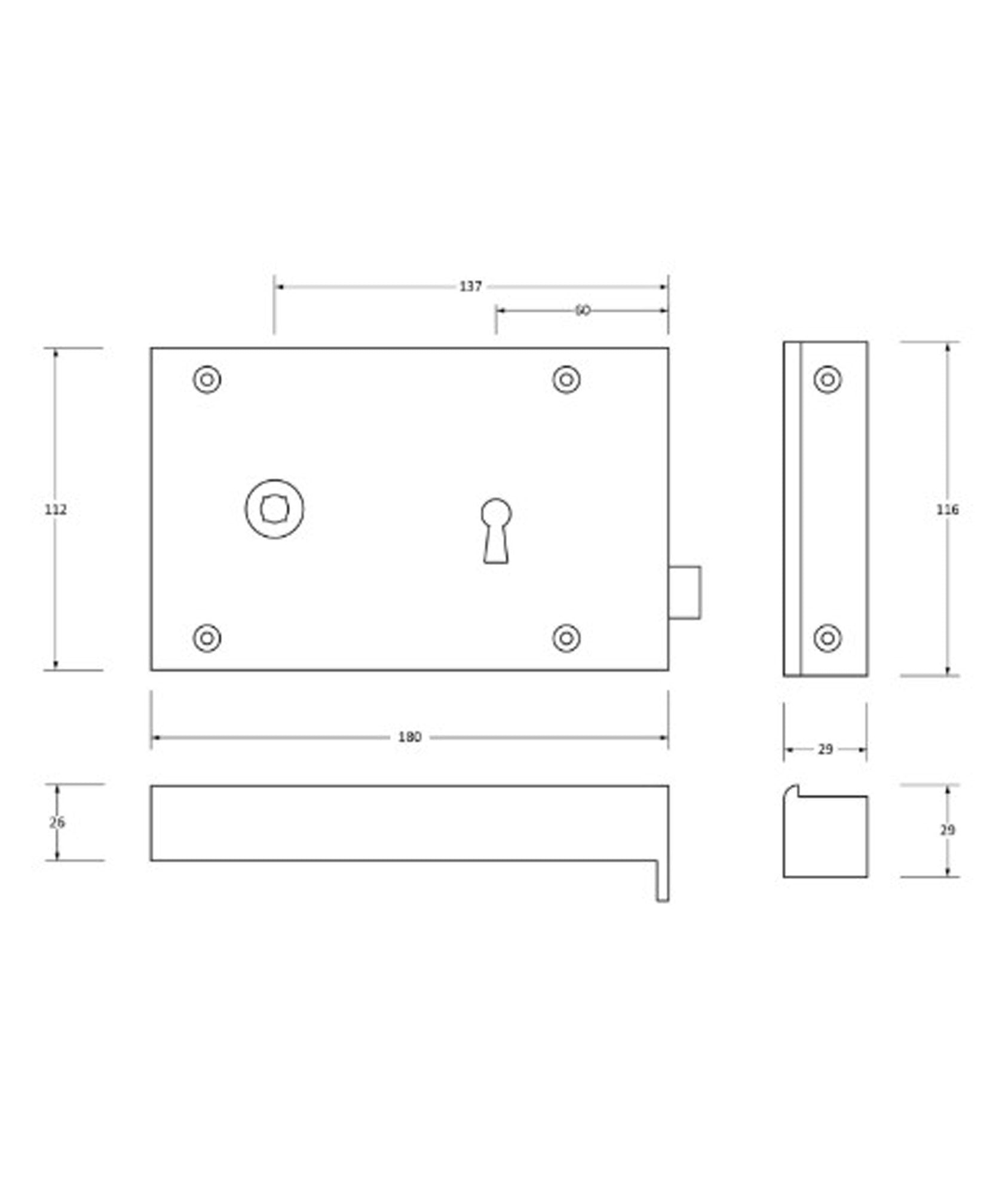 Box Rim Lock