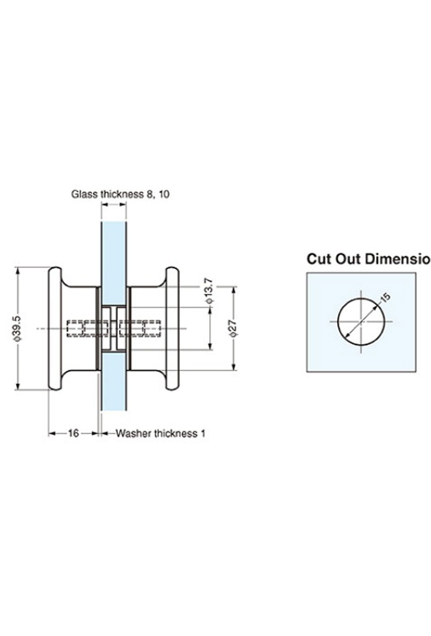 Diskos Shower Knob (Back to Back)