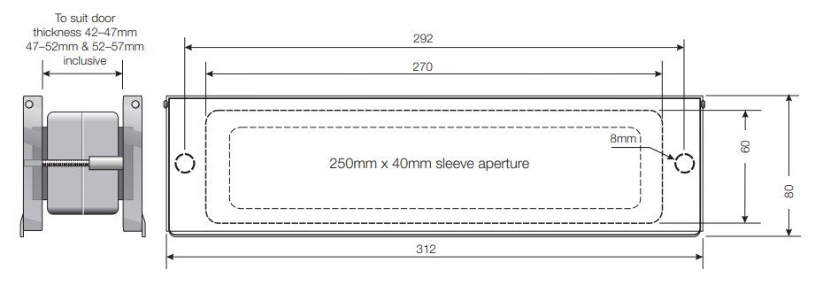 60 Minute Fire Rated Letter Plate & Inner Flap