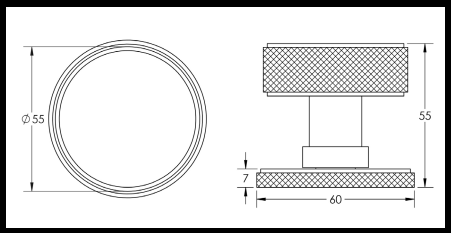 Bjorn Knurled Mortice Knob