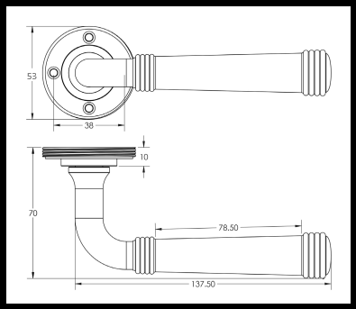 Bjorn Linear Lever on Knurled Rose