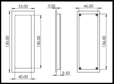 Bjorn Rectangular Sliding Flush Handle