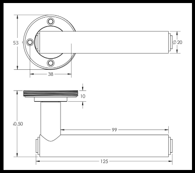 Bjorn Ringed Lever on Plain Rose