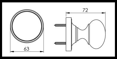 Cadiz Concealed Bun Mortice Knob