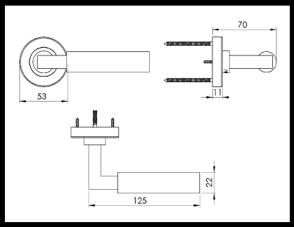 Cadiz Cruz Lever on Rose