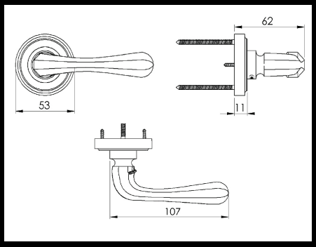 Cadiz Forest Lever on Rose