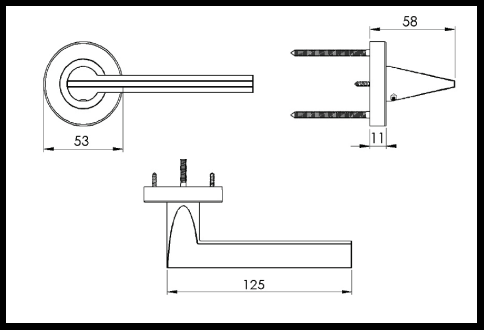 Cadiz Portola Lever on Rose