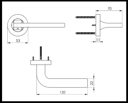 Cadiz Ruler Lever On Rose