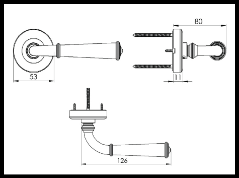 Cadiz Turned Lever On Rose