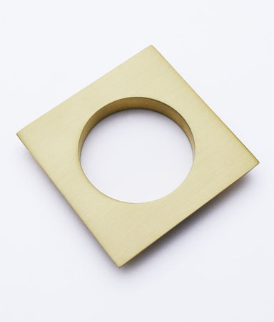 Cast Brass Square Open Cable Tidy