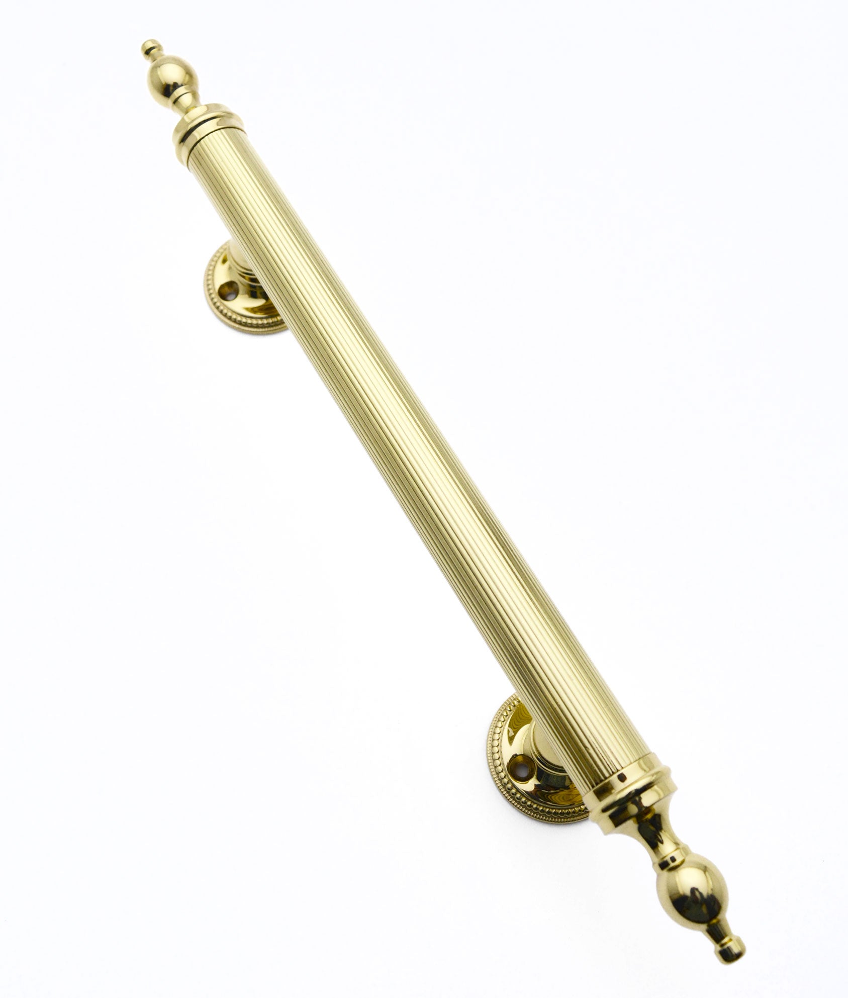 Handles With Ruffles Ritz Reeded Pull Handle On Beaded Rose I A&H Brass