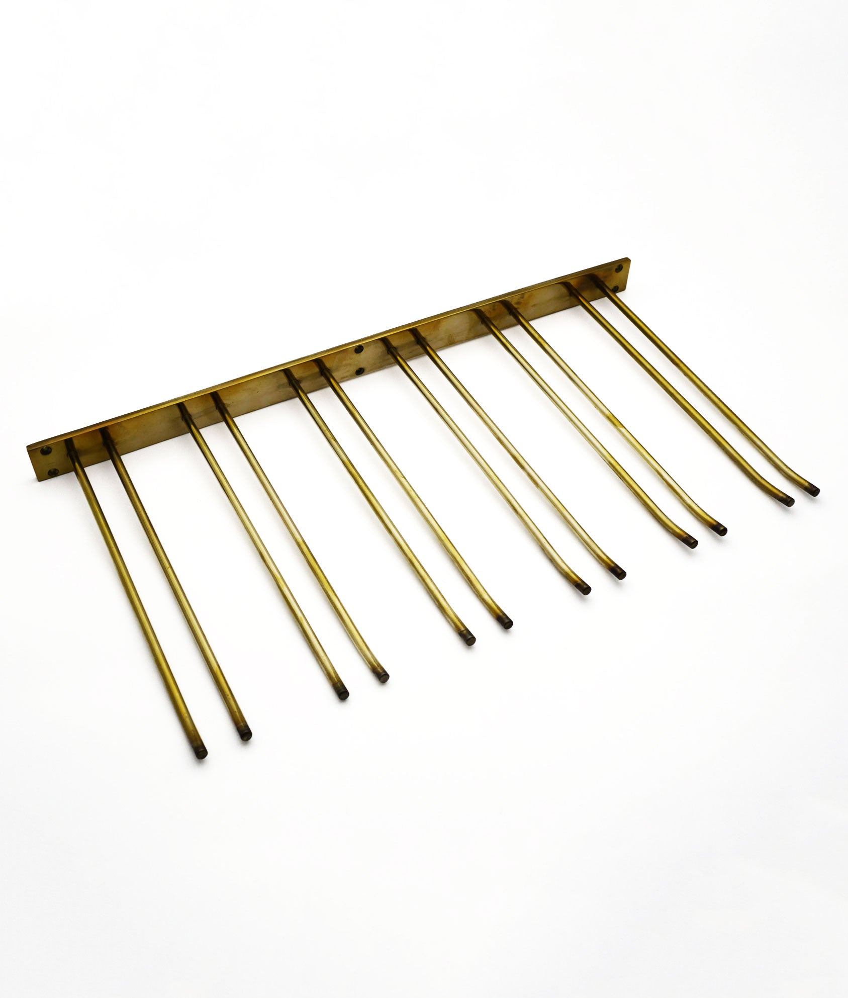 Wall Mounted Solid Brass Wine Glass Rack|A&H Brass