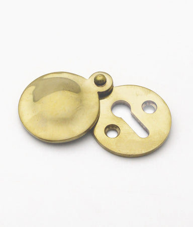 Unlacquered Polished Brass Plain Covered Escutcheon