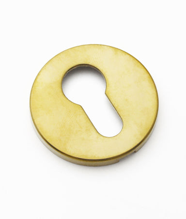 Unlacquered Polished Brass Jonas Euro Profile Escutcheon