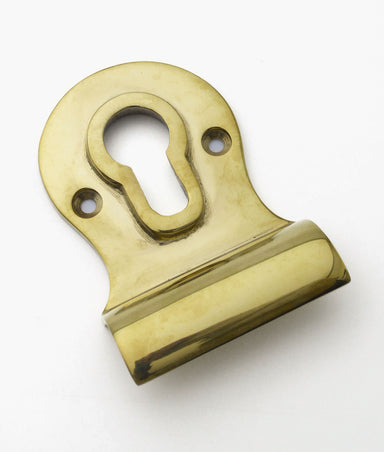 Unlacquered Polished Brass Tuscon Euro Cylinder Door Pull