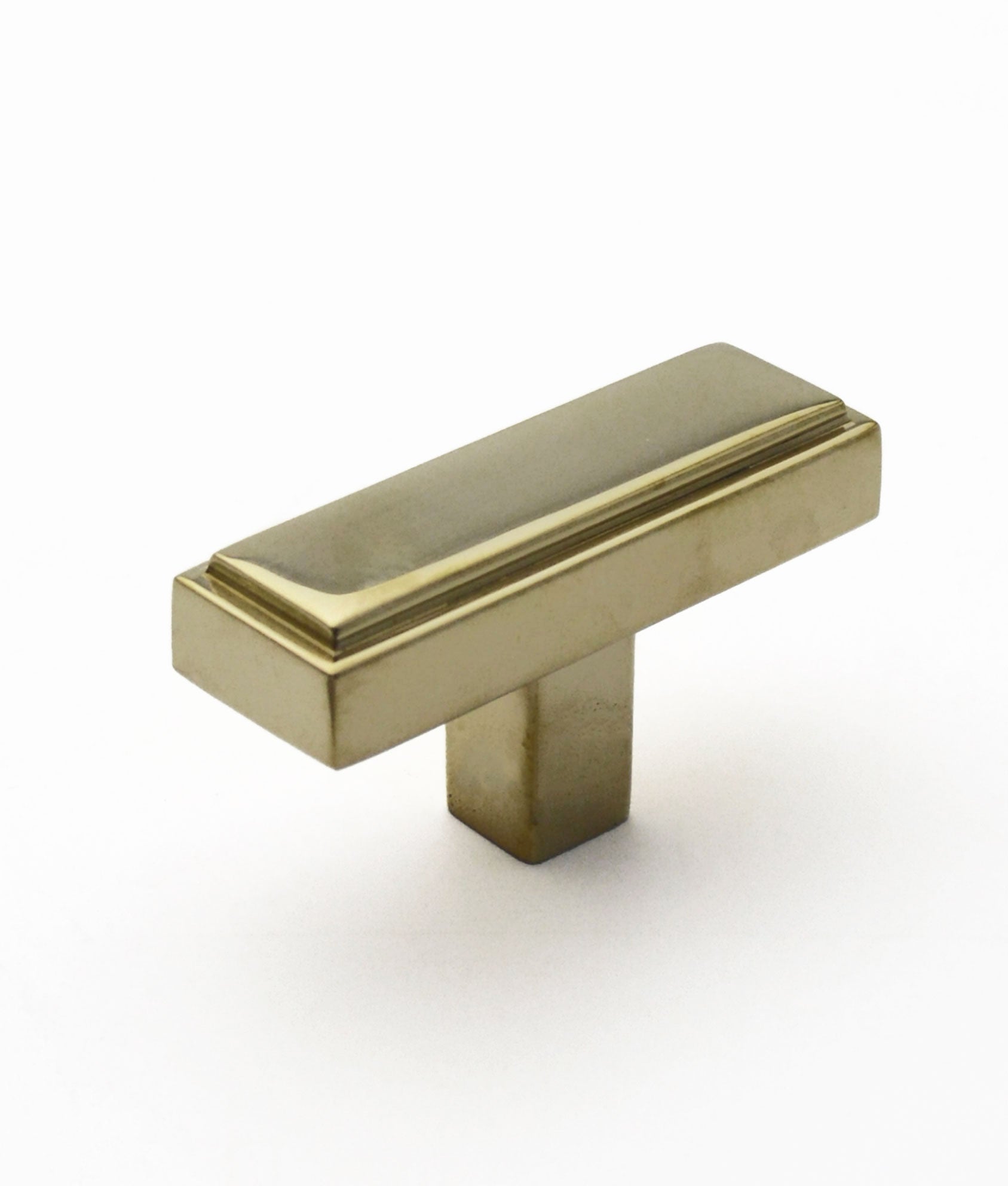 Unlacquered Polished Brass Ellon T-Bar Cabinet Handle
