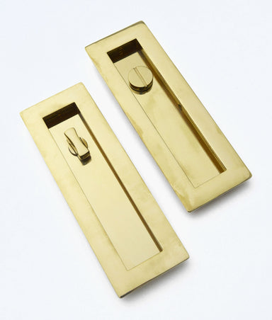 Unlacquered Polished Brass Bessemer Privacy Flush Pull