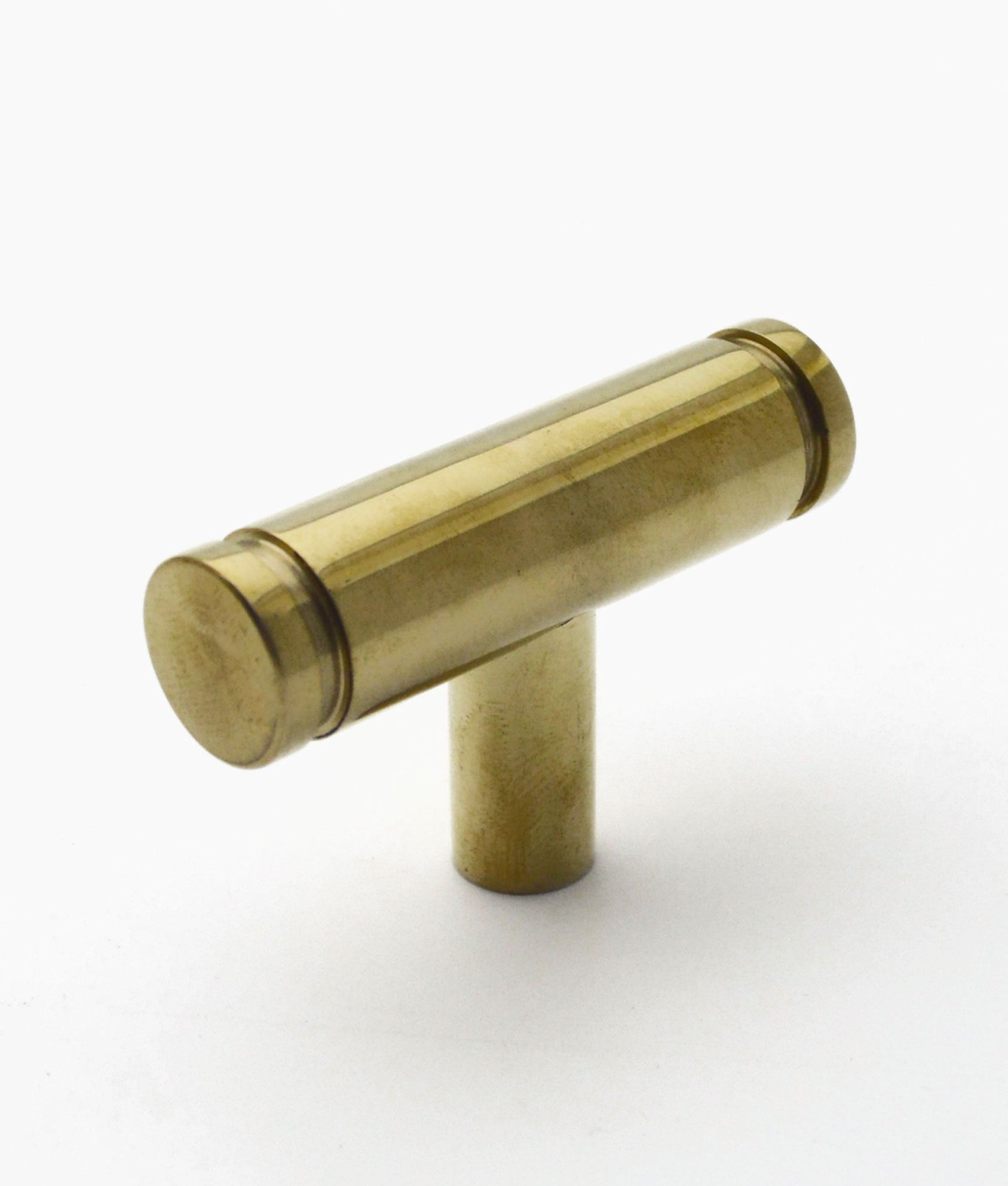 Unlacquered Polished Brass Edzell T-Bar Cabinet Handle