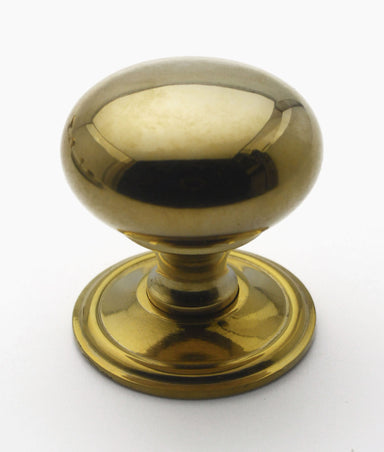 Unlacquered Polished Brass Kiulin Cabinet Knob