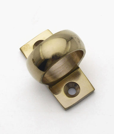 Unlacquered Polished Brass Plain Ring Sash Window Pull