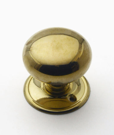 Unlacquered Polished Brass Leonardo Mortice/Rim Knob