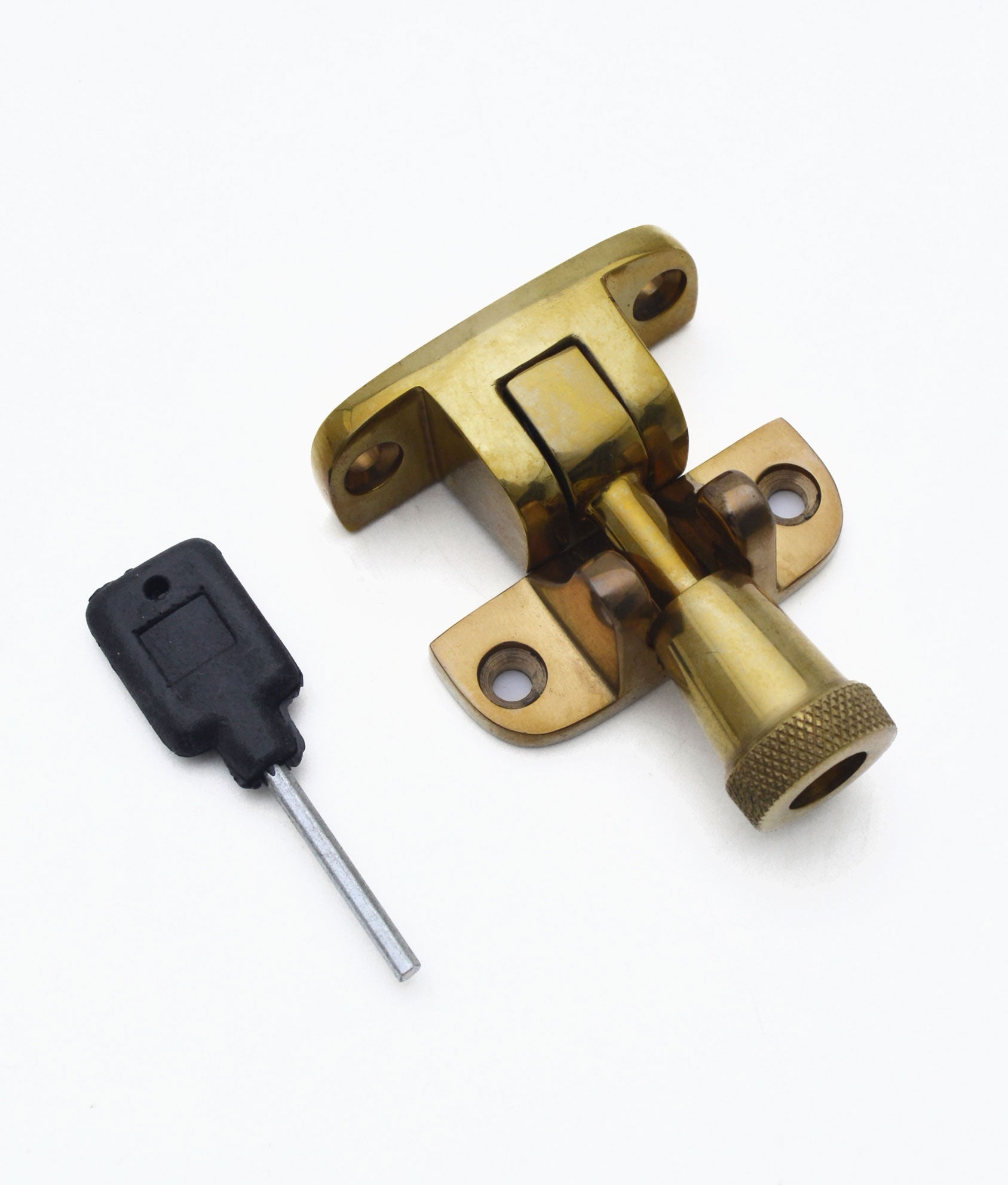 Unlacquered Polished Brass Knurled Brighton Fastener (Radius)